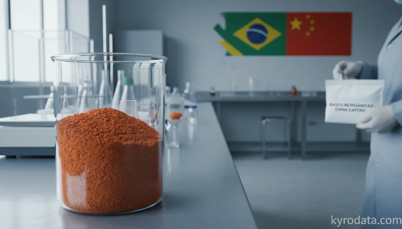 Venda de bases inorgânicas para a China multiplica quase 8 vezes