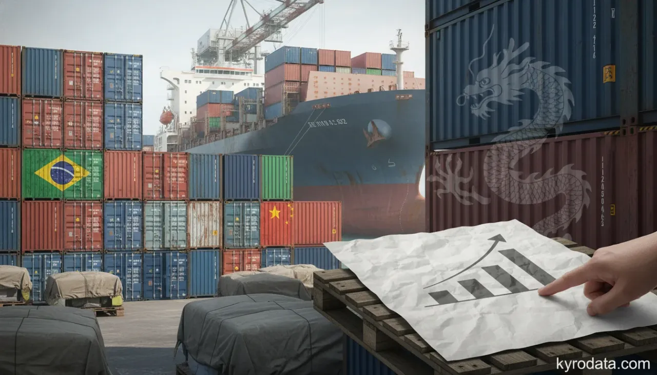 Ilustração editorial sobre exportação brasileira de Barras e perfis de aço inoxidável com China