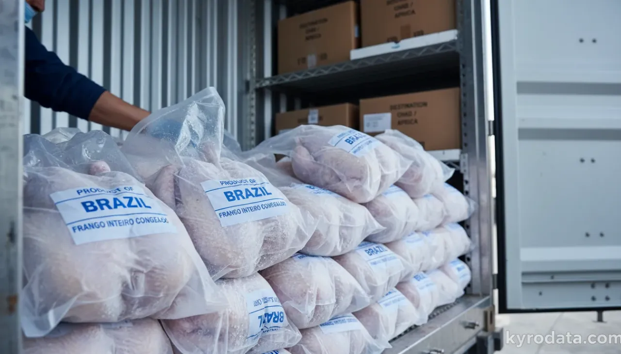 Frango brasileiro ao Chade cresce quase 4 vezes em volume
